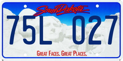 SD license plate 75LO27