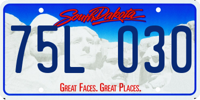 SD license plate 75LO30