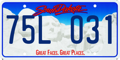 SD license plate 75LO31