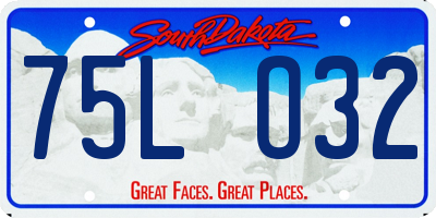 SD license plate 75LO32