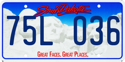 SD license plate 75LO36