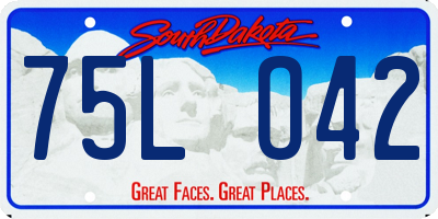 SD license plate 75LO42