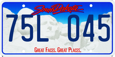 SD license plate 75LO45
