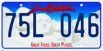 SD license plate 75LO46