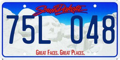 SD license plate 75LO48