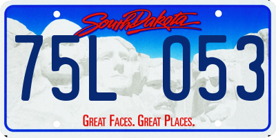 SD license plate 75LO53