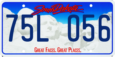 SD license plate 75LO56