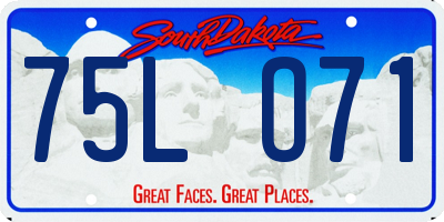 SD license plate 75LO71