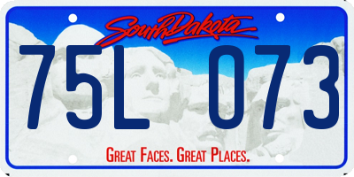 SD license plate 75LO73