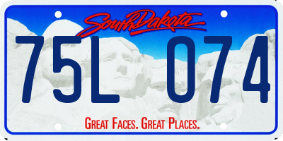 SD license plate 75LO74