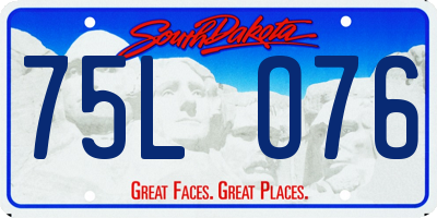 SD license plate 75LO76