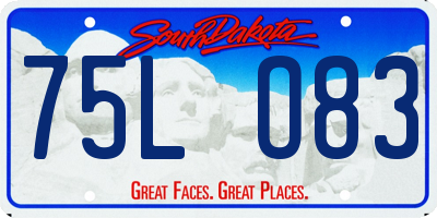 SD license plate 75LO83