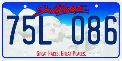 SD license plate 75LO86