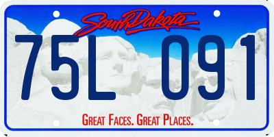 SD license plate 75LO91