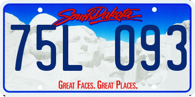 SD license plate 75LO93