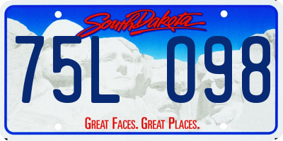 SD license plate 75LO98
