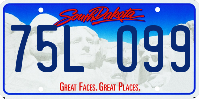 SD license plate 75LO99