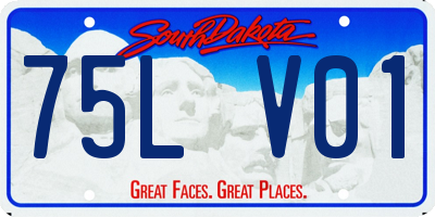 SD license plate 75LV01