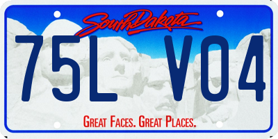 SD license plate 75LV04