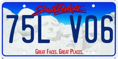 SD license plate 75LV06