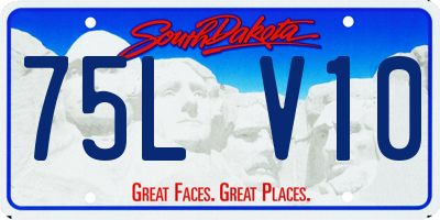 SD license plate 75LV10