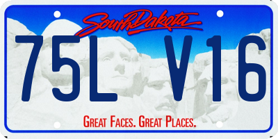 SD license plate 75LV16