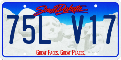 SD license plate 75LV17