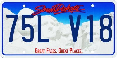 SD license plate 75LV18