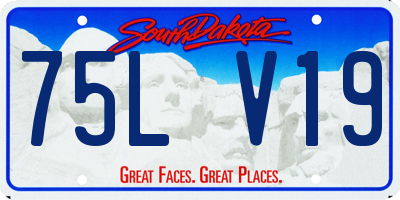SD license plate 75LV19