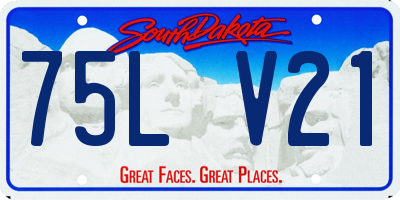 SD license plate 75LV21