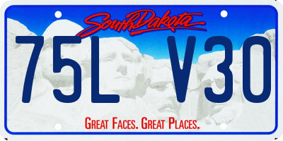 SD license plate 75LV30