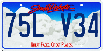 SD license plate 75LV34