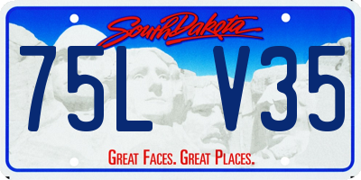 SD license plate 75LV35