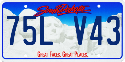 SD license plate 75LV43