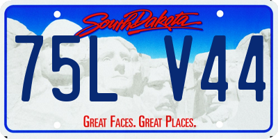 SD license plate 75LV44