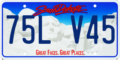 SD license plate 75LV45