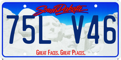 SD license plate 75LV46