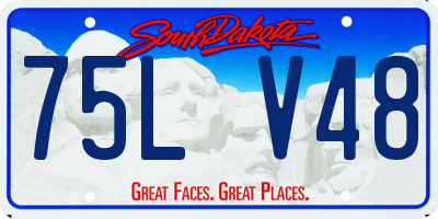 SD license plate 75LV48