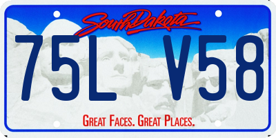 SD license plate 75LV58
