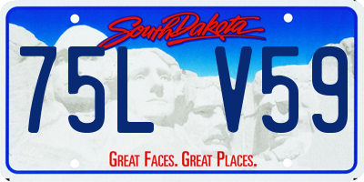 SD license plate 75LV59