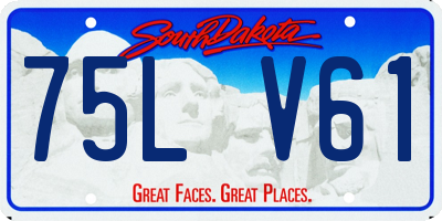 SD license plate 75LV61