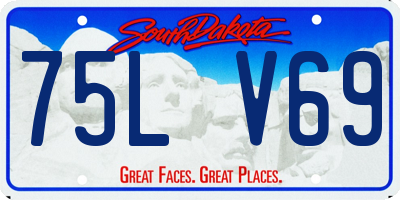 SD license plate 75LV69