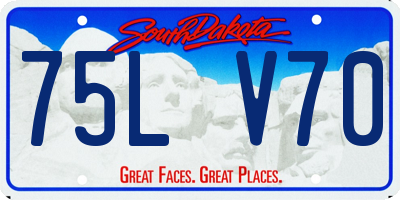 SD license plate 75LV70