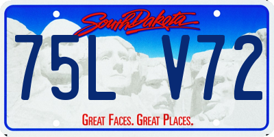 SD license plate 75LV72