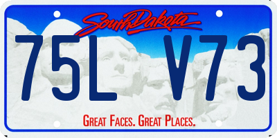 SD license plate 75LV73