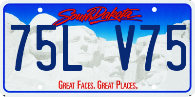 SD license plate 75LV75