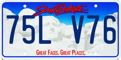 SD license plate 75LV76