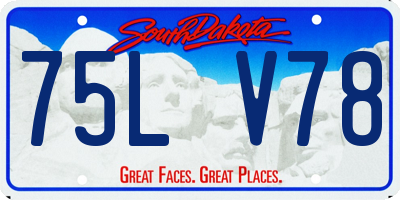SD license plate 75LV78