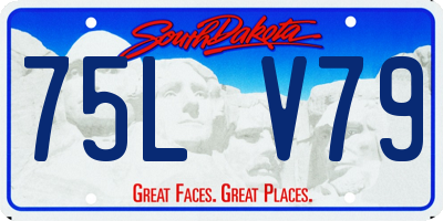 SD license plate 75LV79