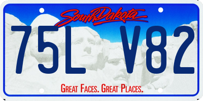 SD license plate 75LV82
